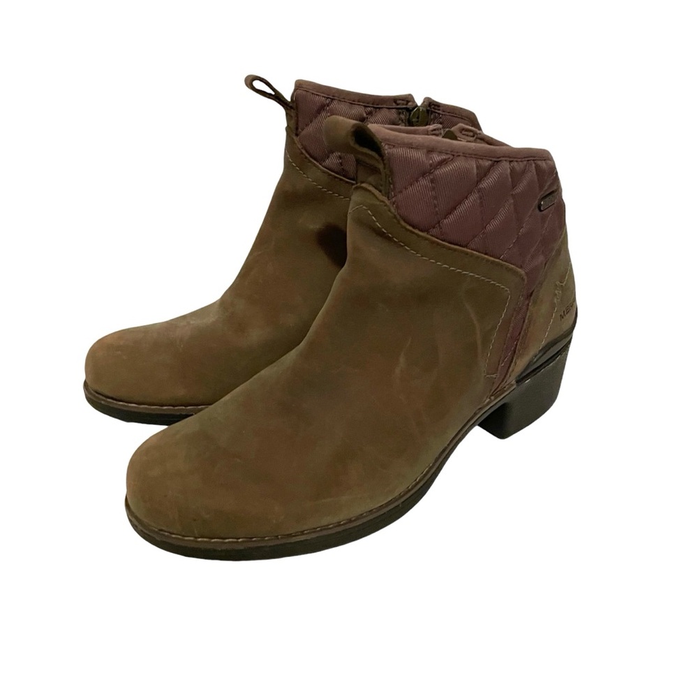 Merrill Women’s Ankle Boots #2159325 Suede and Quilted Fabric Size 8